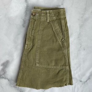 Khaki washed denim
